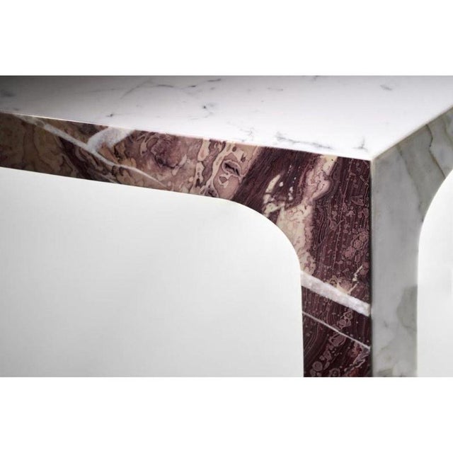 Contemporary Sesto TSB Hexagonal Dining Table in Various Marbles by Bufalini Marmi For Sale - Image 3 of 12