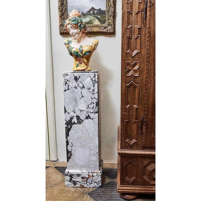 2000 - 2009 Art Deco Marble Pedestal For Sale - Image 5 of 12