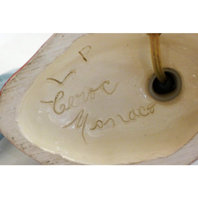 Fish Night Light in Slip-Cast Earthenware by LP Ceroc Monaco, 1950s For Sale - Image 12 of 14