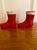 Vintage 1920-30s German Santa boot candy holders for St. Nick's Day. Made of plaster or chalk ware, these boots are...