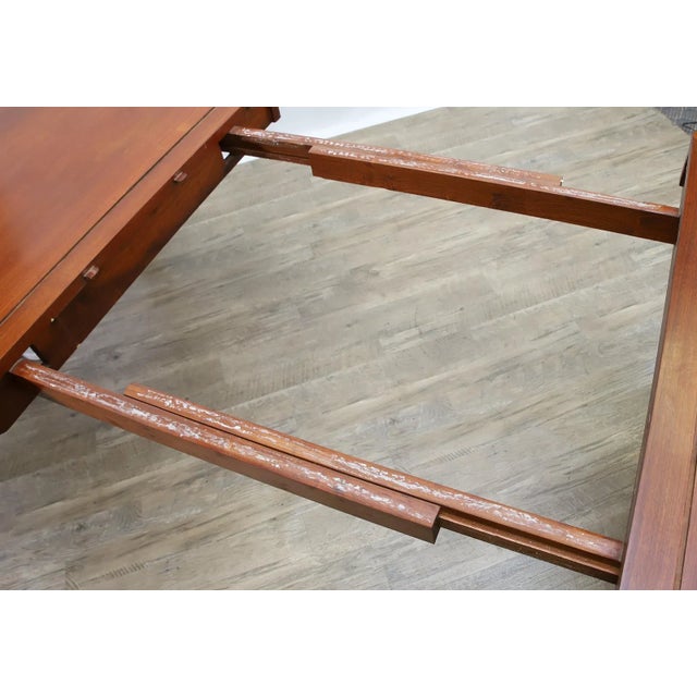 Wood Mid 20th Century George Zee & Co. Anglo-Chinese Teak Extendable Dining Table For Sale - Image 7 of 8