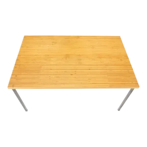Strips of Wood Glued Together Unique Pattern Table Top Industrial Base Desk