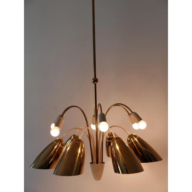 Large 12-Armed Sputnik Chandelier from Vereinigte Werkstätten For Sale - Image 10 of 18
