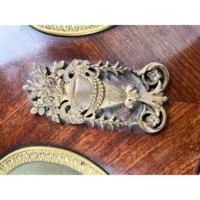 19th C French Louis XVI Mahogany & Bronze W Sèvres Style Portraits Salon Table For Sale - Image 13 of 18