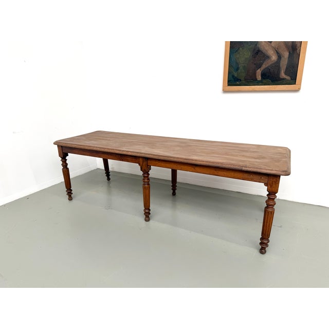 Maison lecan presents this iconic piece of belle époque furniture. A solid oak table dating from 1900 is distinguished by...