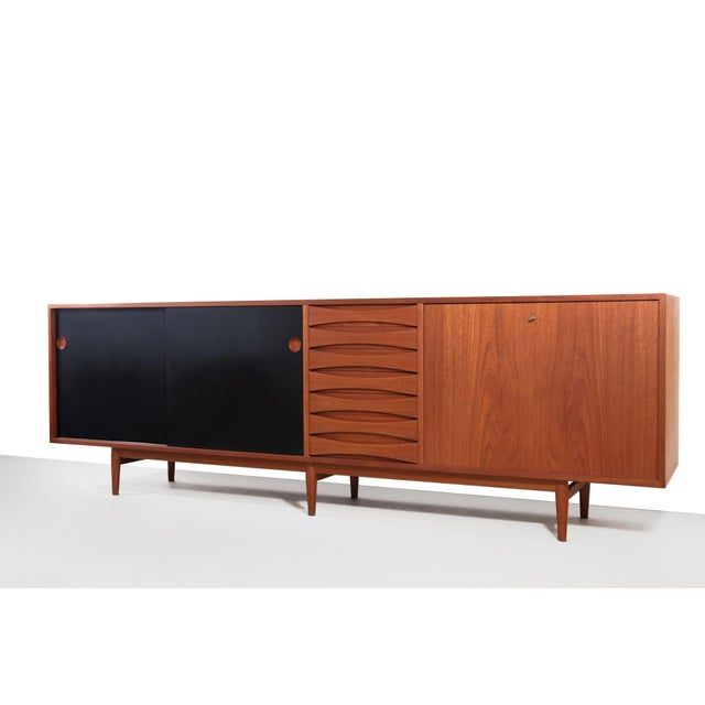 A very elegant sideboard designed by the renowned Danish designer Arne Vodder. Produced in the 1950s by Sibast, Denmark....