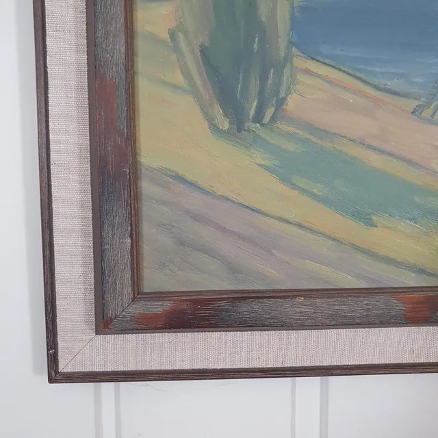 1952 Mid Century Swedish Modernist Oil Painting "Gudbrandsdalen" by Gunnar Nerlund For Sale - Image 13 of 16