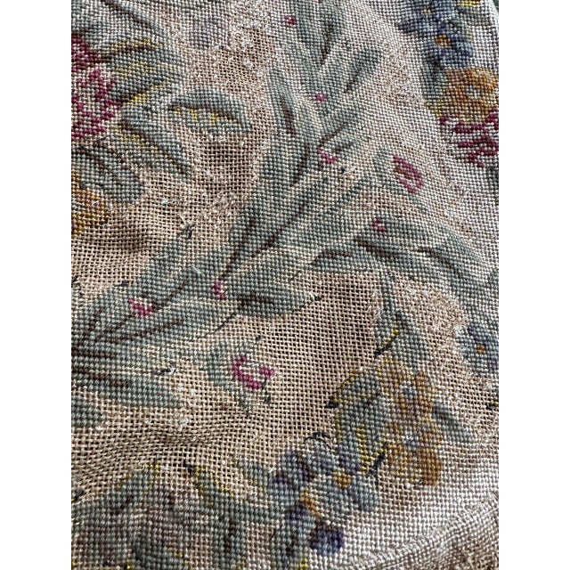 French Needlepoint Chair Cover Tapestry from Bobyrug, 1890s For Sale - Image 11 of 18