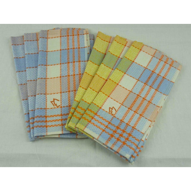Multicolor Linen Monogrammed Towels Set of 6 Chairish