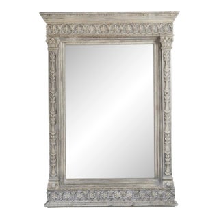 Mid-Century Gustavian Style Newly Painted Overmantel Mirror, in the Style of Maitland-Smith For Sale