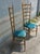 Mid-Century Modern 1950's Italian Exaggerated Ladder Back Chairs - a Pair For Sale - Image 3 of 7