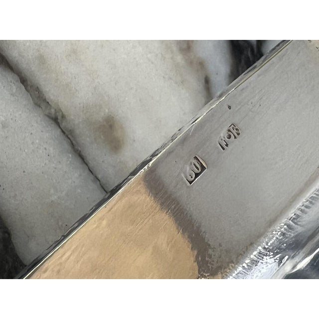 20th Century Silver-Plated Metal Serving Tray For Sale - Image 9 of 10