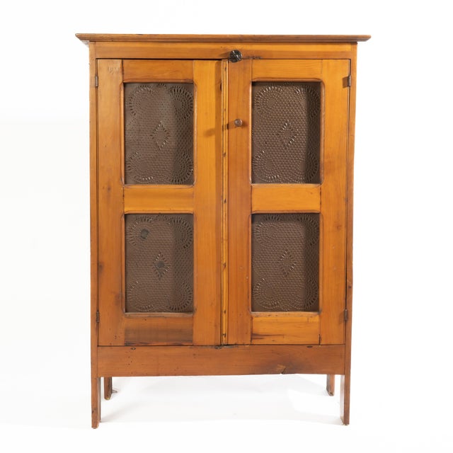Late 19th Century Antique Pie Safe With 8 Pierced Tin Panels Chairish
