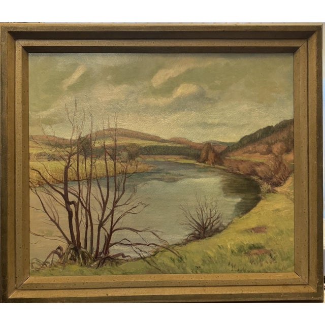Landscape Composition, Oil Painting on Canvas For Sale - Image 9 of 13