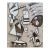 Stout No Doubt - Neutral Beige Abstract Modern Organic Shape Mixed Media Artwork on Canvas by Rue Bootay For Sale