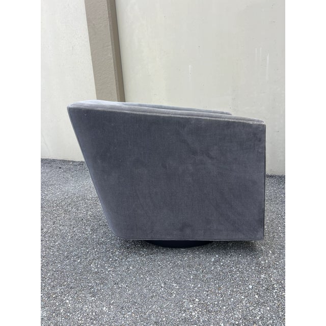 Wood 2 Restoration Hardware Swivel Chairs For Sale - Image 7 of 10