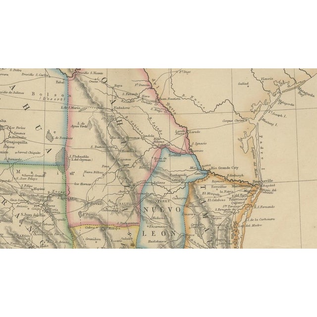 Antique Map of Central America and Gulf of Mexico, 1860 For Sale - Image 6 of 10