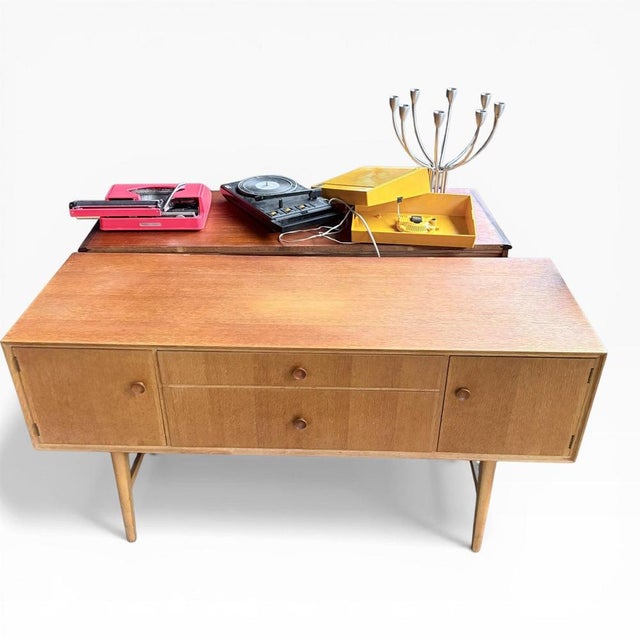 Brown Mid-Century Modern Meredew Oak Sideboard, 1960s For Sale - Image 8 of 9