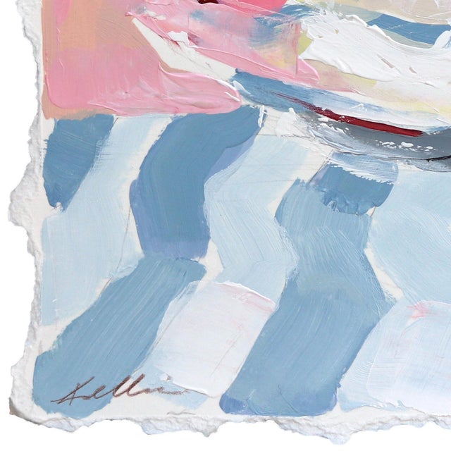 2020s Sunday Funday - Abstract Pastel-Tone Ice Cream Still Life Painting on Paper Original Artwork by Kellie Newsome For Sale - Image 5 of 8