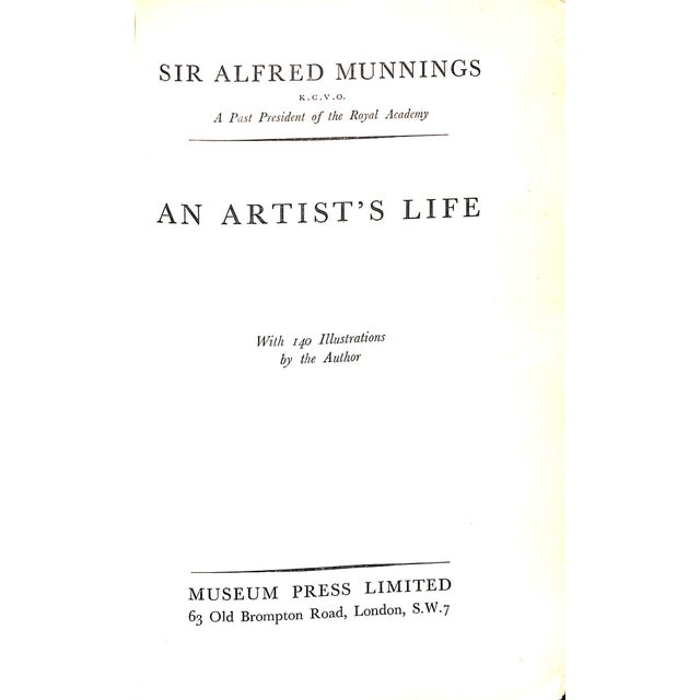 "The Autobiography of Sir Alfred Munnings: An Artist's Life/ the Second Burst/ the Finish" 1950 Munnings, Sir Alfred For Sale In New York - Image 6 of 16