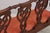 Brown Vintage Carved Mahogany Triple Back Settee Bench For Sale - Image 8 of 15