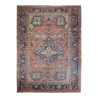 Late 18th Century Antique Sarouk Rug 8'9'' x 11'10'' For Sale