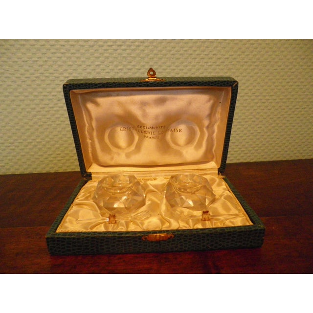 Crystal Salt Cellars from Cristallerie De Lorraine, 1950s, Set of 2 For Sale - Image 8 of 13