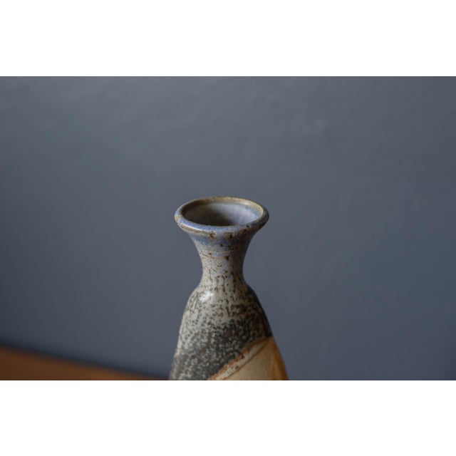 1970s Vintage Handmade Stoneware Studio Pottery Vase by Robert Parrott For Sale - Image 5 of 9