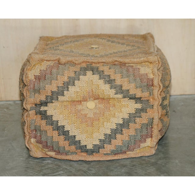 Vintage George Smith Style Kilim Cube Stools, 1960s, Set of 4 For Sale - Image 10 of 18