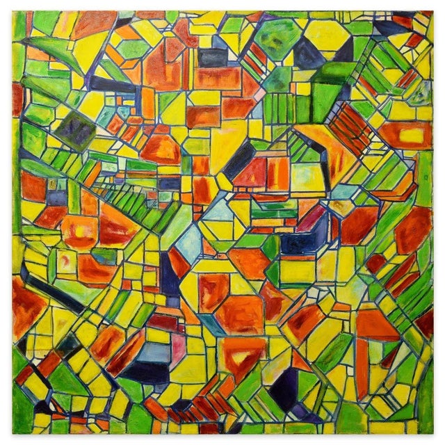 Reticulum - Oil Painting 1994 by Giorgio Lo Fermo 1994 For Sale - Image 4 of 4