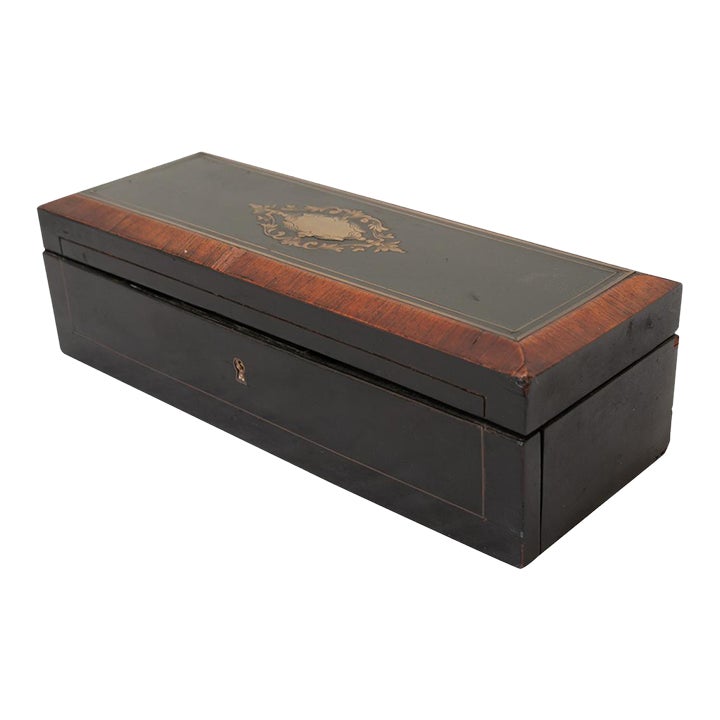 Antique Inlay Glove Box
