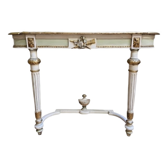 Louis XVI Console Table in Polychrome For Sale