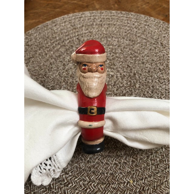 Red Christmas Santa Napkin Rings For Sale - Image 8 of 9