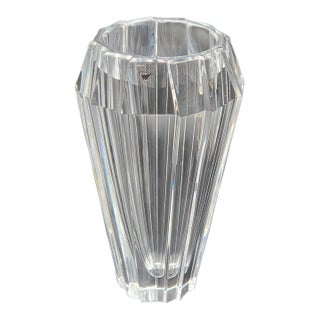 Vintage Orrefors Sweden Marrti Rytkonen 8-5/8 in Sigma Art Glass Vase For Sale