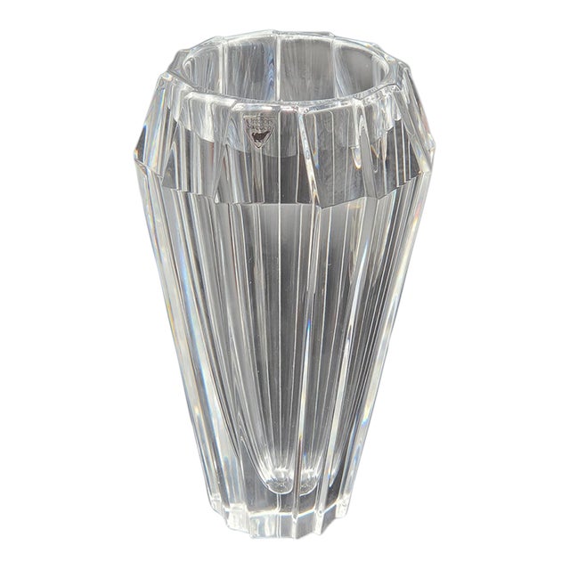 Vintage Orrefors Sweden Marrti Rytkonen 8-5/8 in Sigma Art Glass Vase For Sale