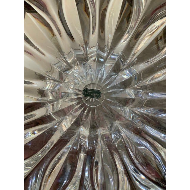Durand Vintage French J. G. Durand Crystal Centerpiece Bowl. A Great Serving Bowl or Accent Piece for Palm Beach Regency & Grandmillennial Decor For Sale - Image 4 of 8