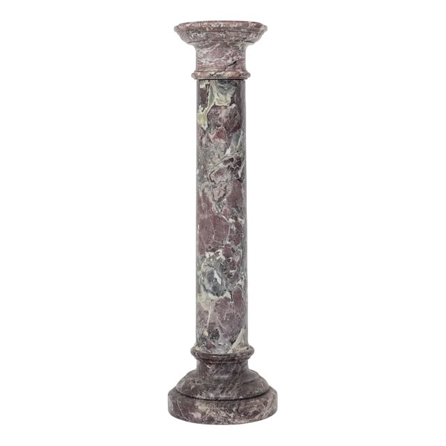 Mid-Century French Red Marble Column, 1950s For Sale