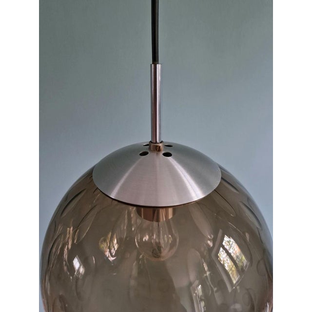 Space Age Honeycomb Smoked Glass Pendant Light from Raak Amsterdam, 1970s For Sale - Image 6 of 12
