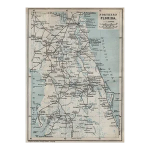 Northern Florida Antique Map