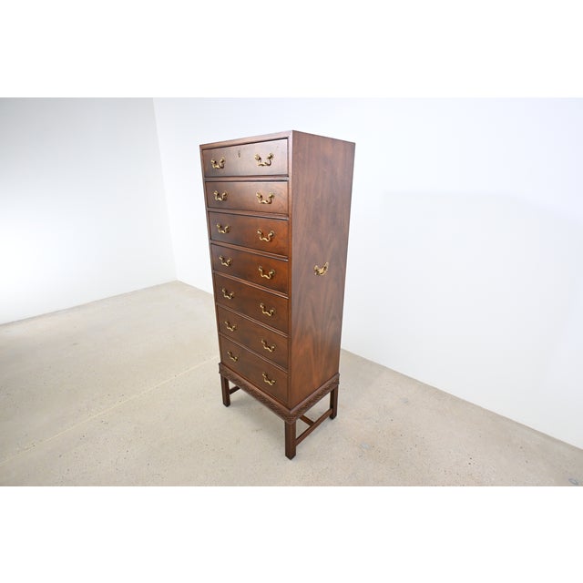 Wood Henredon Georgian Revival Mahogany Lingerie Chest of Drawers | Newly Refinished For Sale - Image 7 of 16