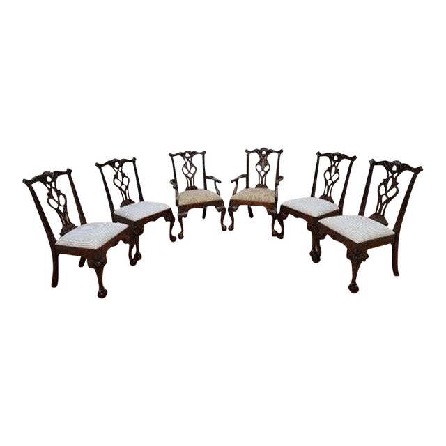 Vintage Chippendale Style Dining Chairs by Henredon - Ritterhouse Collection - Set of 6 For Sale