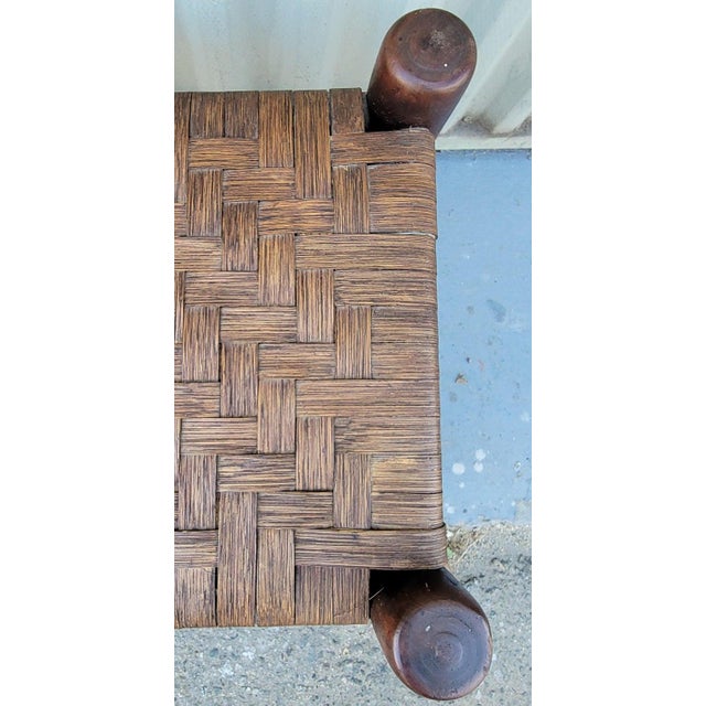Early 20thc Walnut Foot Stool For Sale - Image 4 of 7