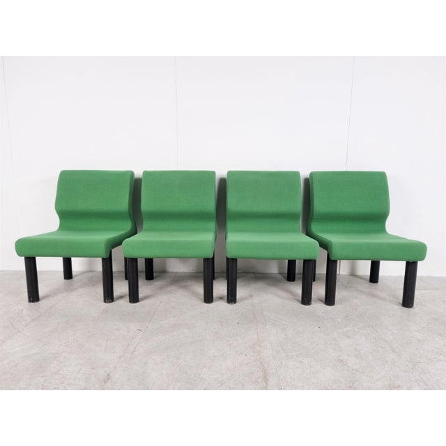 Vintage Lounge Chairs, 1980s, Set of 4 For Sale - Image 11 of 11