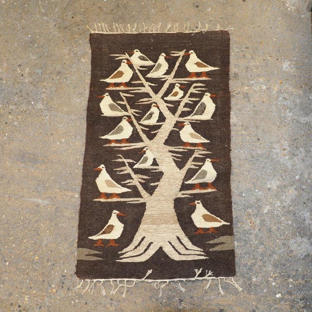 Egyptian Handwoven Wool Tapestry by Ramses Wissa Wassef, 1980s For Sale - Image 3 of 8