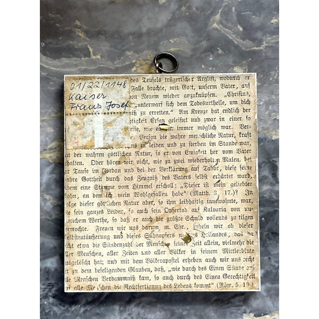 Vintage Hand-Painted Portrait Miniature For Sale - Image 9 of 12