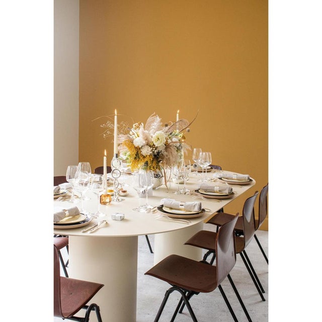 White Boho Oval Dining Table in Metal by Laurence Du Tilly For Sale - Image 8 of 11