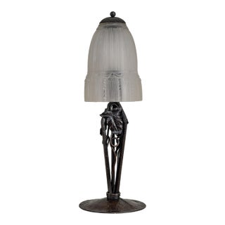 French Art Deco Table Lamp by L. Varro & Muller Freres - 1920s France For Sale