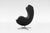 Vintage Egg Chair in Black Leather by Arne Jacobsen for Fritz Hansen, 1950s For Sale - Image 3 of 8