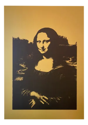 Andy Warhol, Mona Lisa Black on Gold, Screenprint