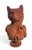 Neoclassical Vintage Anthropomorphic Cat Bust Sculpture in Terracotta-Colored Reconstituted Stone For Sale - Image 3 of 8